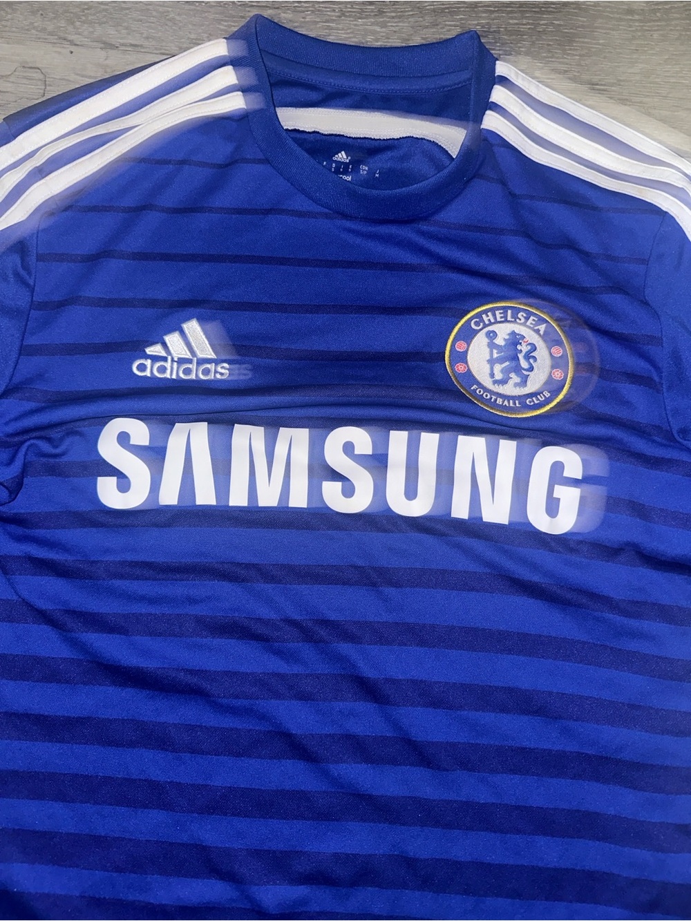 adidas Chelsea Blue Short-Sleeve Football Jersey with Samsung Logo - Picture 3 of 6